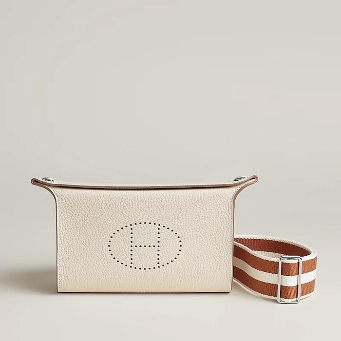 Tas Premium Wanita,HERMES,Jypsiere Mini Shoulder Bag,white