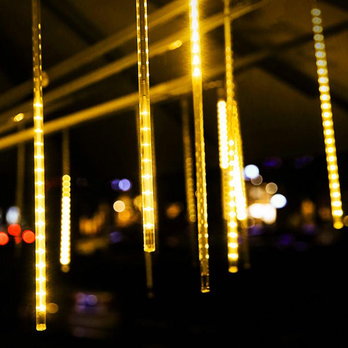LED Meteor Shower Garland Festoon Holiday Strip Light Outdoor