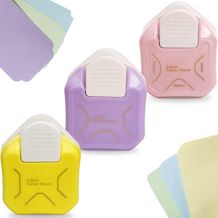 3 Pieces Corner Punch Corner Cutter Creative Pattern Corner Punch For