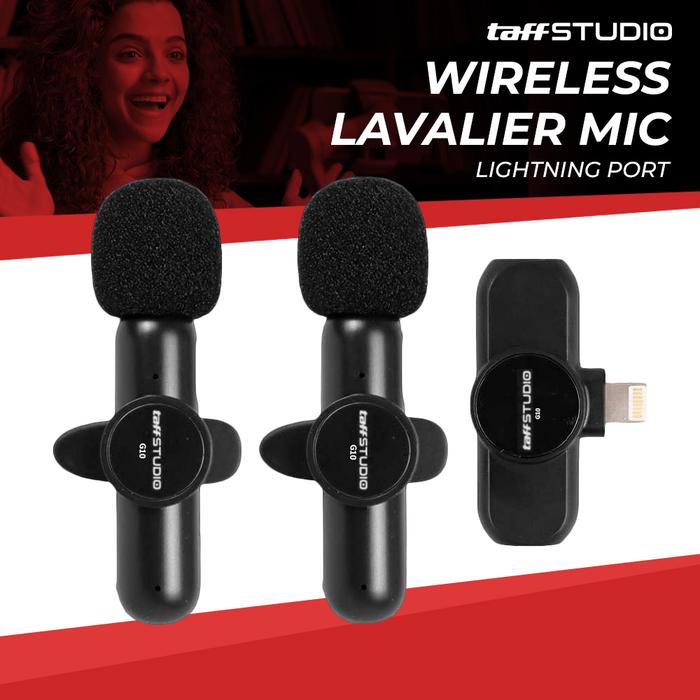 Mutiaramall - Wireless Lavalier Mic | Mikrofon Vlogger 2.4G | Mic Clip On Lightning