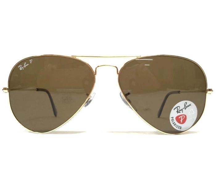 Kacamata RayBan Sunglasses RB3025 AVIATOR LARGE METAL 001/57 Gold Frame Polarized 58 mm Original