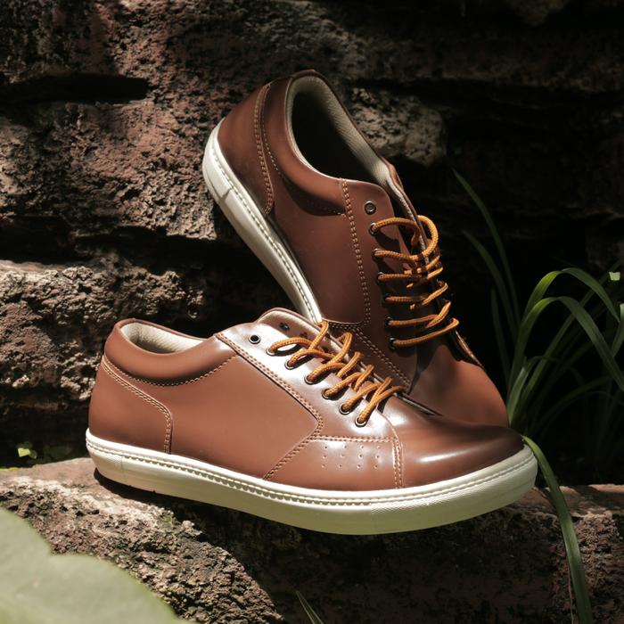 Sepatu Slip On PriacL07 CLASY BOLD/ Sepatu murah Santai Kulit Coklat Casual/Tidak licin