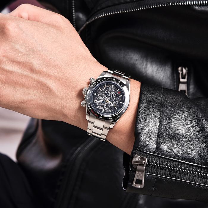 Top trends New PAGANI DESIGN 40MM Fashion Rainbow Bezel Men Mechanical Wristwatch Stainless Steel 10