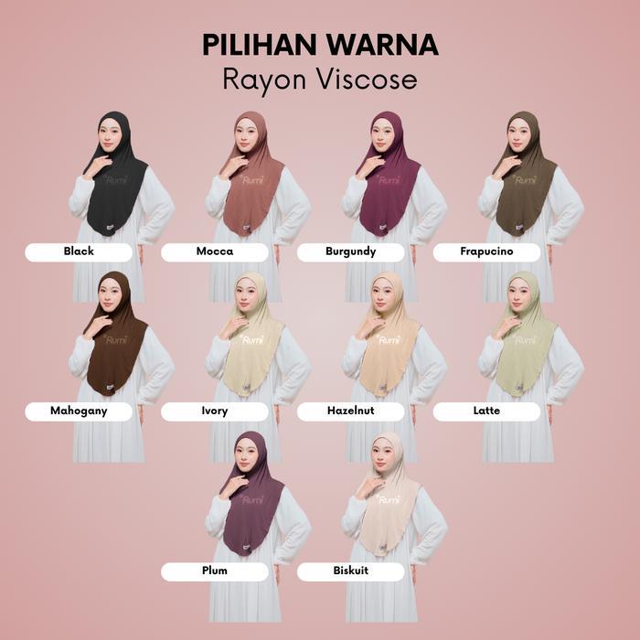 Hijab Dagu Rayon Viscose Bergo Alya Jilbab Syari Bahan Rayon Viscos Premium Kerudung t Daily Cooltec