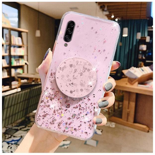 Case SAMSUNG S8 S8 plus S9 S9 plus Glitter Jelly With Pop socket