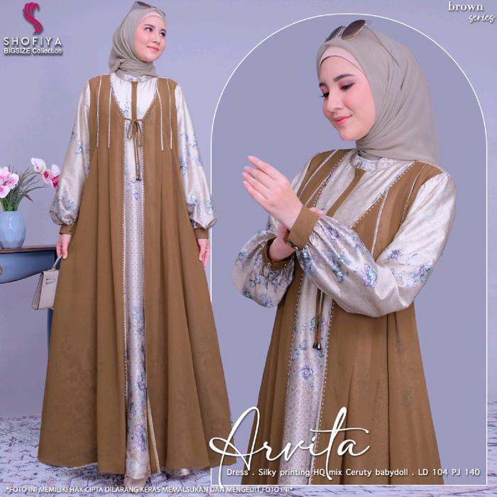 ARVITA DRESS Gamis Muslim Wanita Dewasa