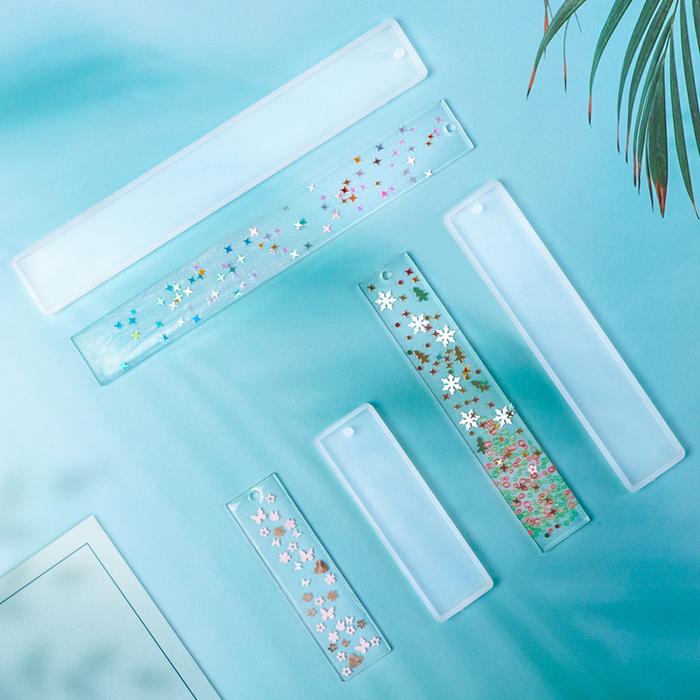 Bookmark Silicone Mold UV Epoxy Resin Molds DIY Rectangle Bookmark Mould Making Resin Craft Handmade