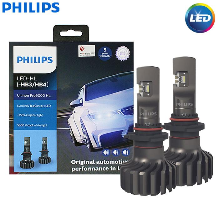 Philips Ultinon Pro9000 LED 9005 9006 HB3 HB4 Lampu Mobil 5800K Putih