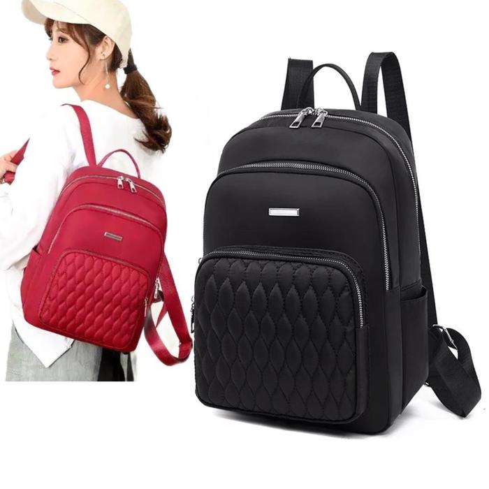 [PROMO TERBATAS] Tas Wanita Model Ransel Backpack Plat Atas Ransel Motif Bordir Besar Ukuran Tas 25x