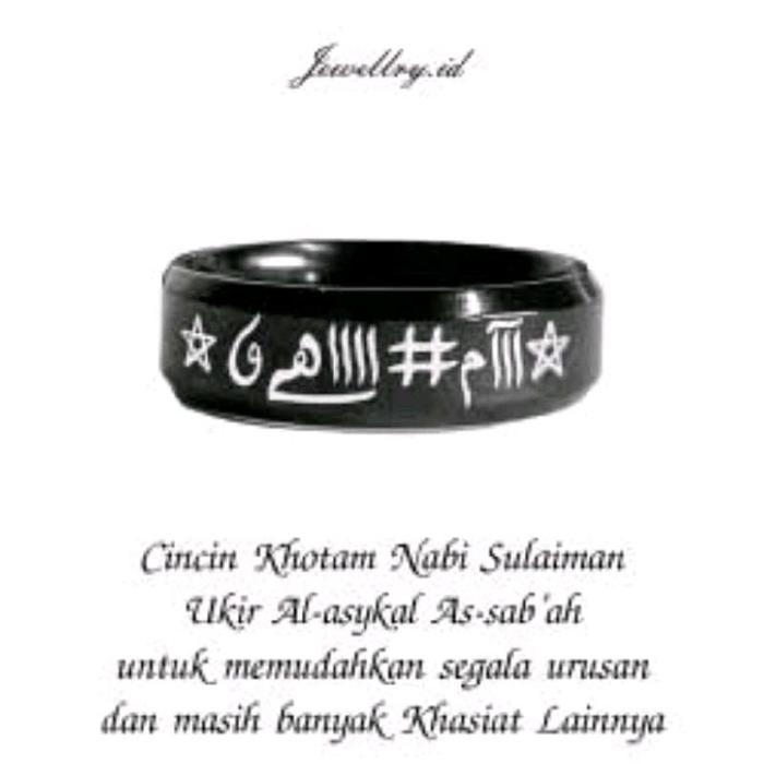 CINCIN 9 ROJHO GHENI Khotam Nabi Sulaiman Ukir Al-asykal As-sab'ah Untuk Memudahkan Segala Urusan