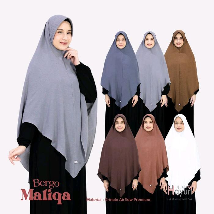 Bergo Maliqa - Hijab Bergo Maliqa dari Material Princile Airflow Premium