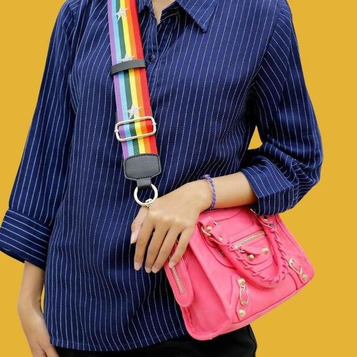 > [H-4-3 ✉] Strapbag MJ Snapshot 01 - 12 Tali Panjang Tas Premium Strap Bag Motif Branded Import-ama