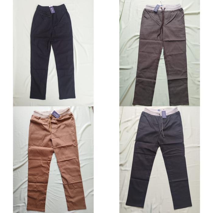Celana Chino Pria celana chino Nevada celana panjang pria celana rib celana pinggang karet