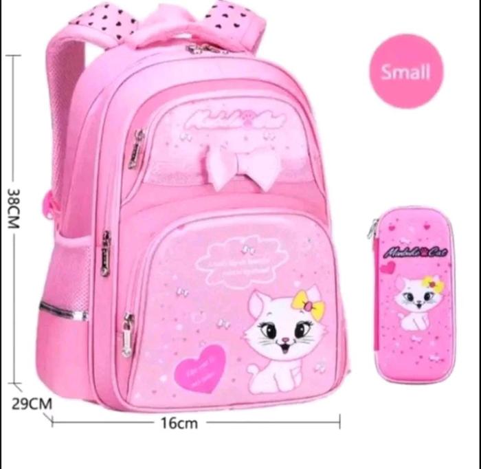 Tas Anak Perempuan SD TK SMP Terbaru 2024 Karakter Cat Merry Viral Termurah Bisa COD Cocok Untuk Mel