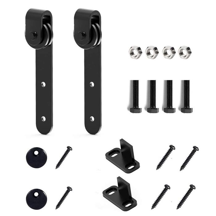 1 Set Cabinet Sliding Barn Door Hardware Kit Super Mini Sliding Door