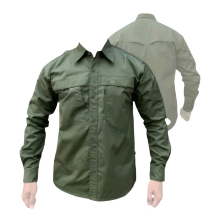 Kemeja Tactical Kemeja W-TAC Kemeja Outdoor Kemeja Men Kemeja Hijau army Bordir Casual Distro Biru