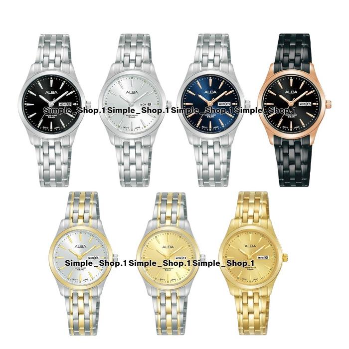 BEST Original 100%!! Jam Tangan Wanita Alba Tanggal Hari Garansi Resmi 1 Tahun AN8072X1 / AN8072 /AN