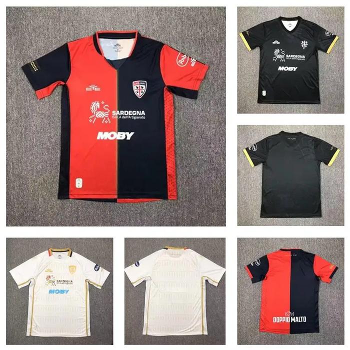 2425 season Serie A Cagliari main/guest/second away fan version short-sleeved football jersey  Train
