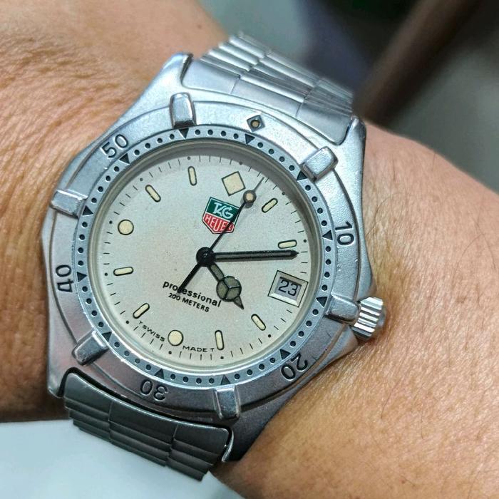 TAG HUER Profesional 200M REFF 962 206 2 Grey Dial All Ori Dim 38/41 Swiss Made Kondisi Terawat Siap