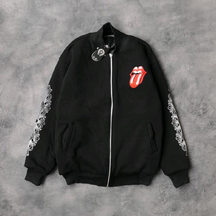 [COD]JAKET/SWEATER HOODIE/VARSITY GITD/SP ChROME Hitam bahan Tebal, Unisex Pria dan Wanita