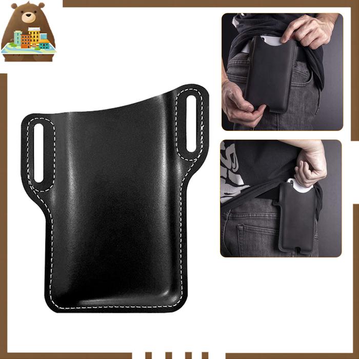 Case Sarung Hp Pinggang Bahan Kulit Dompet Tas Hp Pinggang Phone Waist Bag Untuk Iphone Samsung Xiao