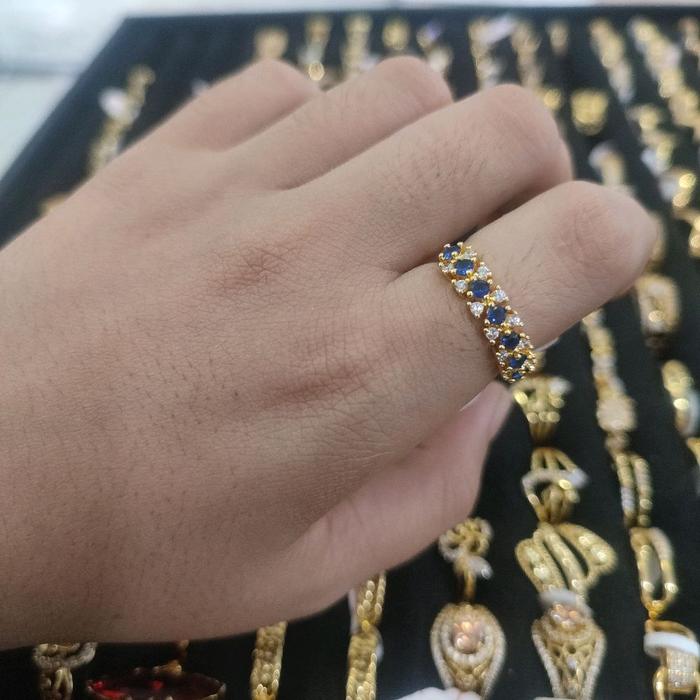 cincin permata biru sumbar perhiasan