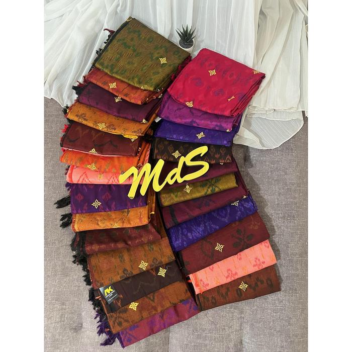 MdS Kamen Endek Tenun Dobel Ikat Semi Sutra Mastuli Lasem Tretes Banyumas Set Selendang