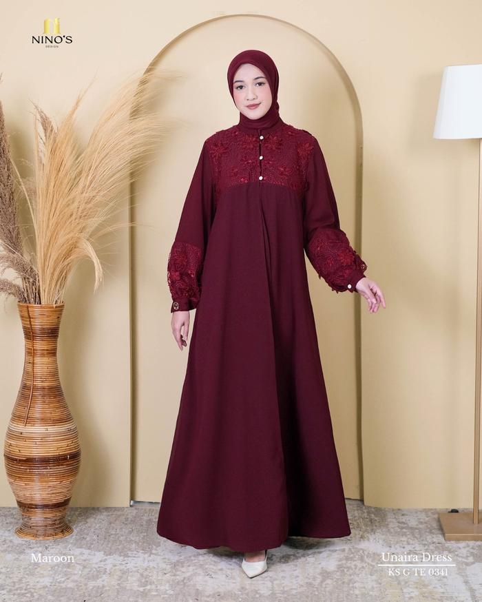 Ninos Unaira Dress - Gamis Ninos / Dress Ninos Premium / Ninos Original / Ninos Dress