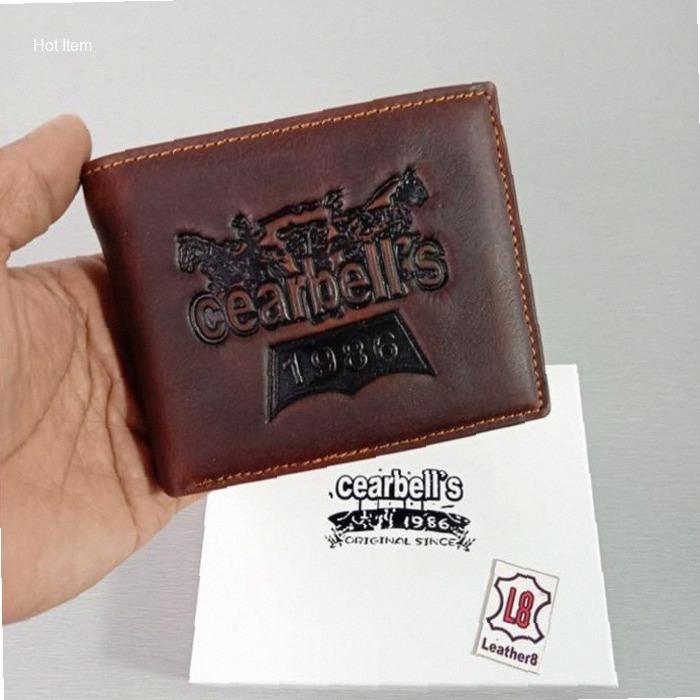 Hot Item Dompet Kulit Pria Cearbell Lipat Kulit Asli Cokelat | Hot Item