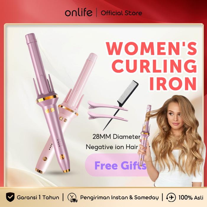Onlife Catokan Curly Otomatis Catokan Keriting Rambut Otomatis Ceramics Curly Libra Hair Curly Style