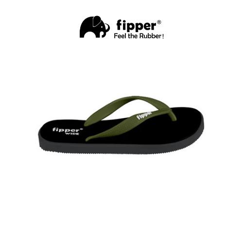 Fipper - Wide Black / Grey Dark / Green Army