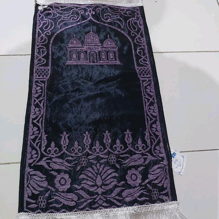 Sajadah 26 ukuran kecil imut 35x60 Azal PB Turkiye Rumbang Putih Tambang Polybag