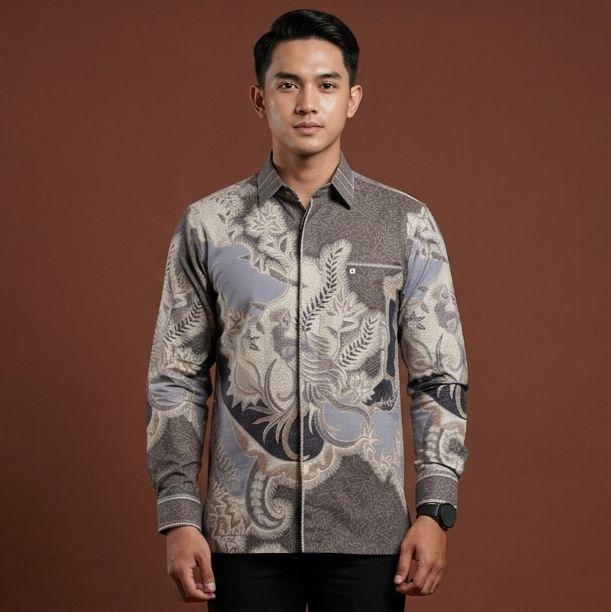Batik cantieq Exclusive - SURYAKANTA | Batik Pria Premium Sutra ATBM Semi Jas Bordir Smock β Elegan