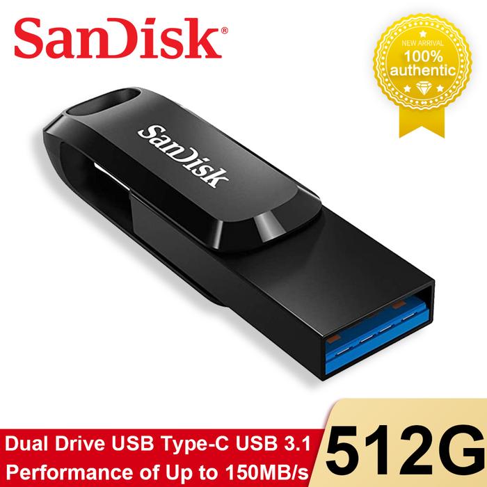 100% SanDisk Ultra Dual Drive Go 512GB USB Type-C Flash Drive 64GB