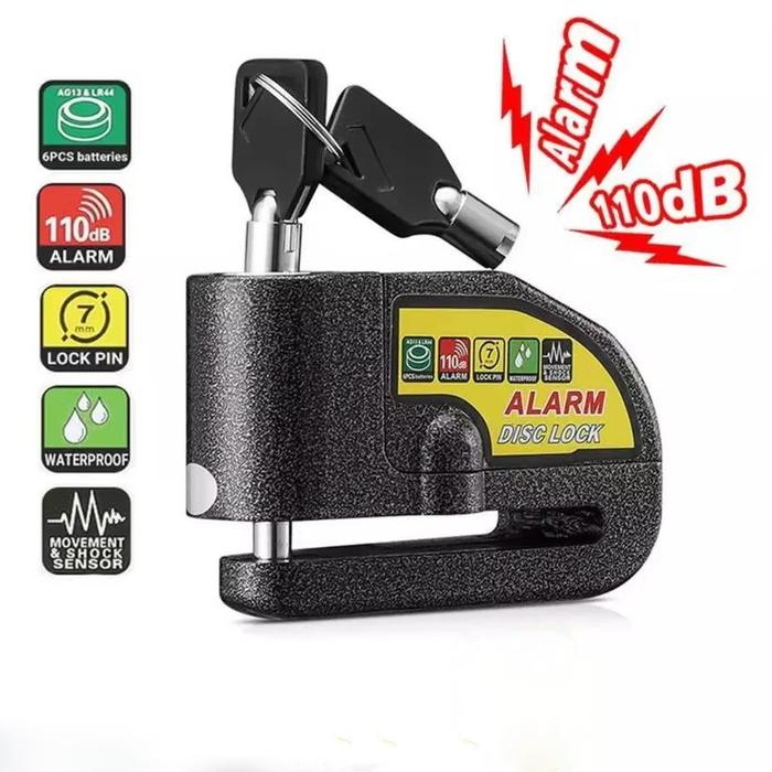 Gembok Kunci Alarm Motor Gembok Alarm Untuk Kunci Motor Kunci Keamanan Otomotif Dan Motor 110dB