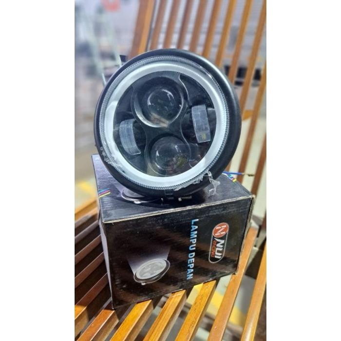 Lampu daymaker angle eyes aes headlamp depan led japstyle bulat pesek 575 5.75 5 75 inch rxking w175