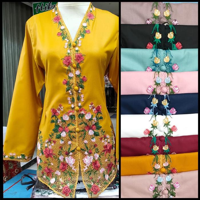 Kebaya encim tangan panjang / kebaya encim katun / encim nayla / atasan kebaya