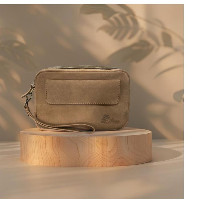 Tas Tangan Clutch Aluna Kulit Asli 100% Original Garut Handmade Pria - Wanita