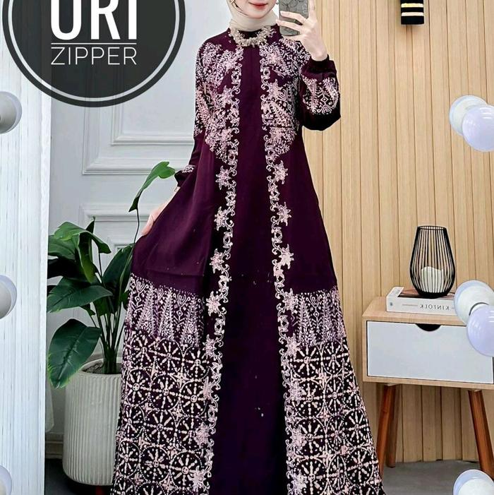 GAMIS BUERGUNDI TWIL ORI GAMIS TERBARU 2025 GAMIS LEBARAN GAMIS MEWAH GAMIS MODEL TERBARU UNTUK KOND