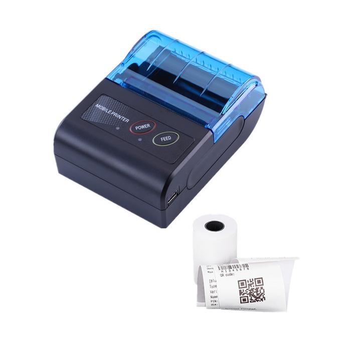 Mini DC5V 2A Blue Bluetooth Thermal Receipt Printer USB Bill Invoice