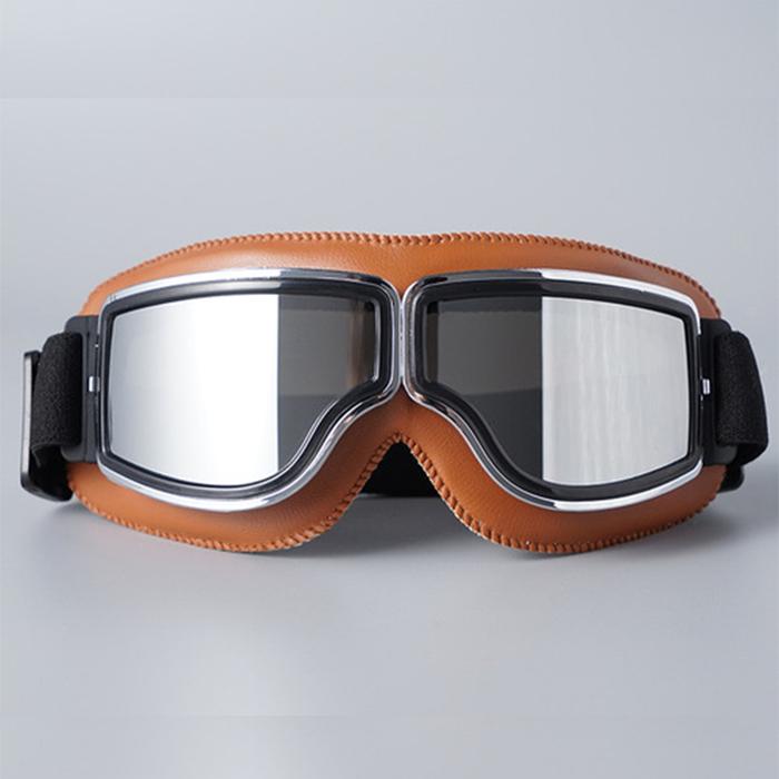 Nordson Retro Motorcycle Goggles Glasses Vintage Motorcycle Goggles Outdoor Sports Leather for Harle
