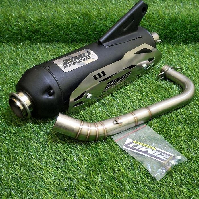 knalpot ZIMO RACING 5TL series inlet 38mm moncong tipe kinochi out 45mm (FREE LEHERAN DAN COVER TAME