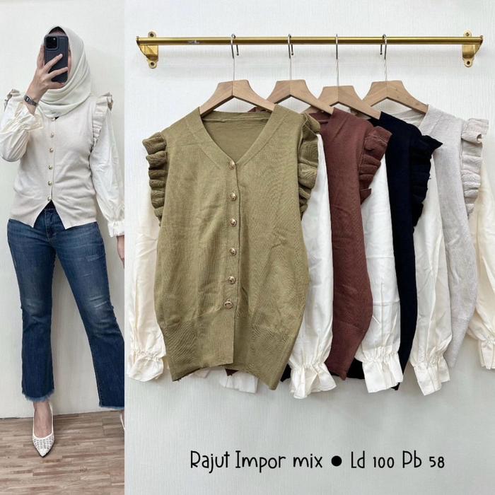 Haerin Knit Cardigan Premium Wanita Import by Lusse.id