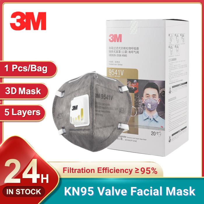 3M Mask 9541V/9542V Reusable Approved Mascarilla Valve Organic KN95
