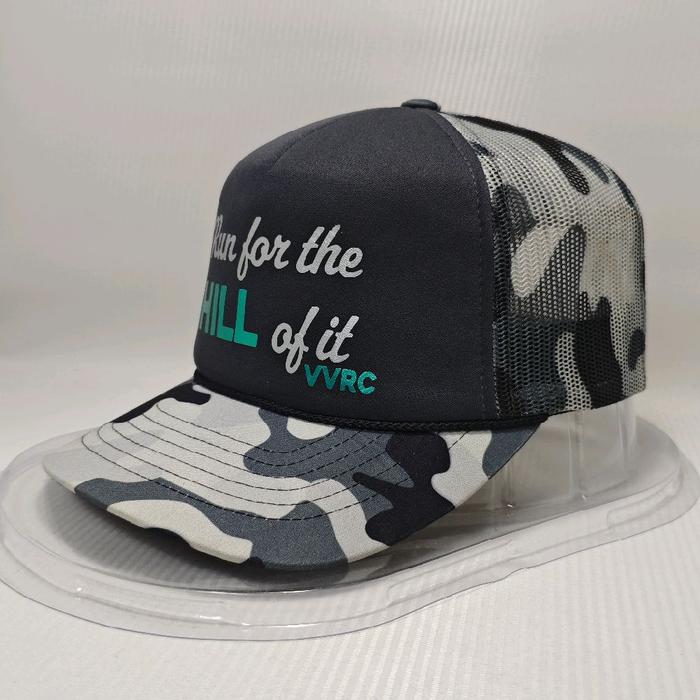 Topi Trucker Hitam Camo Run For The Hill Cap Premium Tebal Snapback