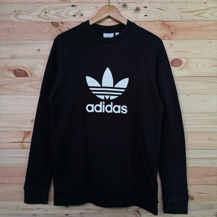 Crewneck Hoodie Adidas Trefoil Europa Big Logo Originals - Second Very Good Condition Untuk Pria & W