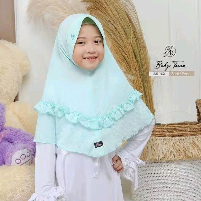 Ar Rafi AR 162 Kids Hijab Anak Perempuan dengan Ruffle Cantik dan Nyaman untuk Sehari-hari