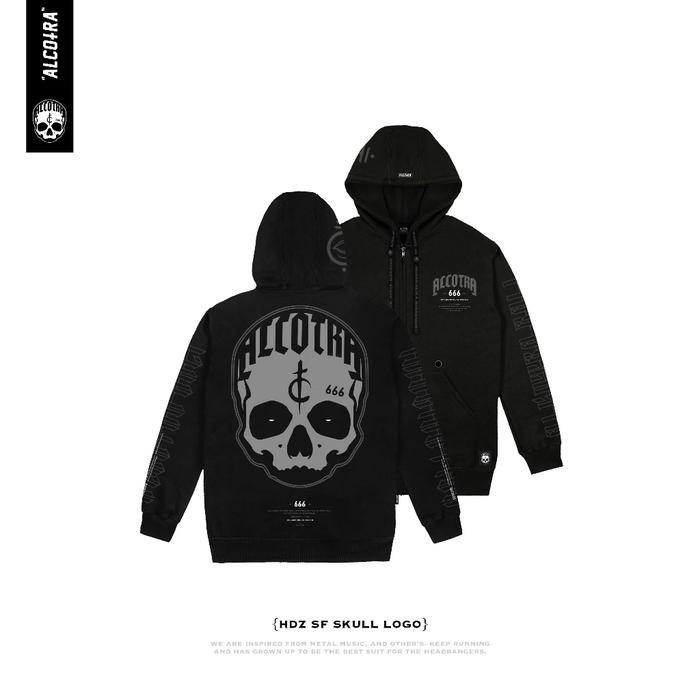 HDZ SF SKL LOGO || HOODIE ZIPPER SKULL FRAME SKULL LOGO || HOODIE ZIPPER ALCOTRA