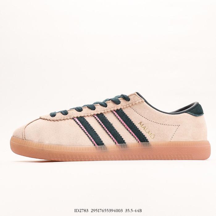 Adidas Malmo Dark Navy Pink Sepatu Sneaker Pria Warna Abu-abu dengan Tali Hitam dan Logo Adidas