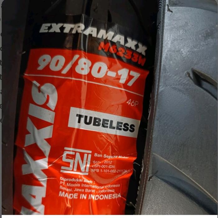 BAN MAXXIS 90/80-17 TUBELESS EXTRAMAXX